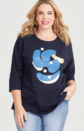 Cotton Abstract Art Top