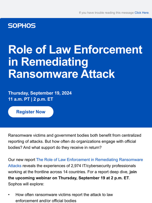 [Webinar] The Role of Law Enforcement in Remediating Ransomware Attacks