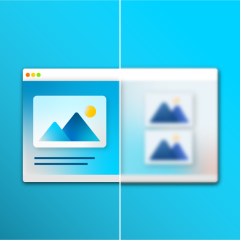 A clear image and then the same image blurred.