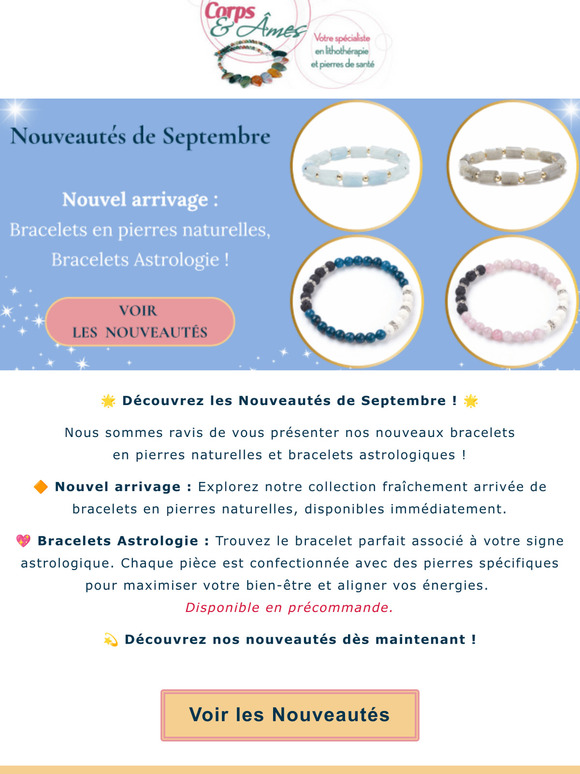🌟 Découvrez Les Nouveautés de Septembre : Bracelets en Pierres Naturelles et Bracelets Astrologie