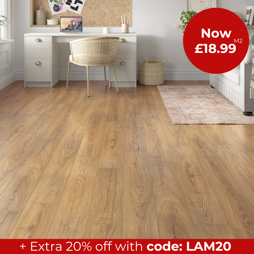 Aqualock 10mm Laminate Flooring Almond Oak