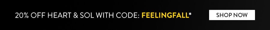Take 20% off in the deal of the week shop with code: FEELINGFALL at checkout