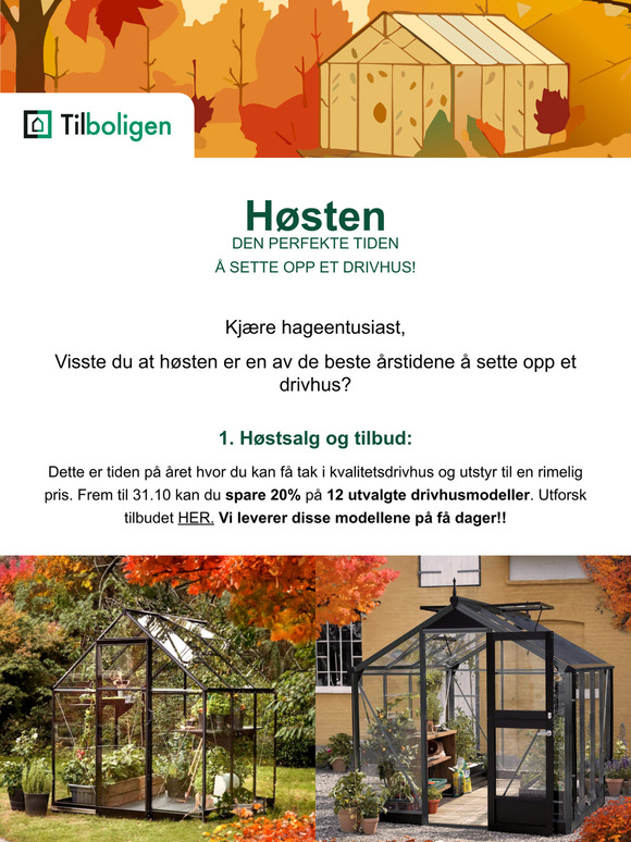 Visste du at høsten er en av de beste årstidene å sette opp et drivhus?