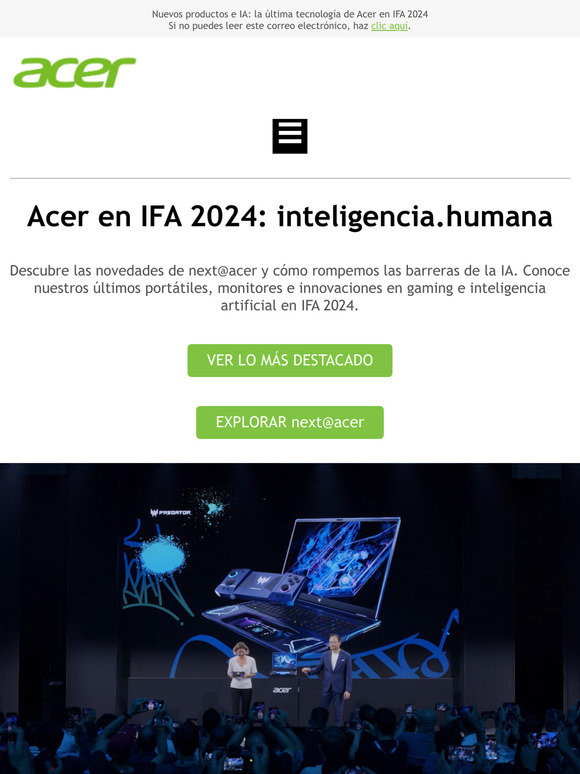 Novedades en Next@Acer: Rompiendo las barreras de la IA en IFA 2024