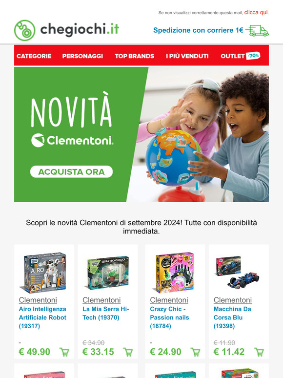 Clementoni! Scopri le novità: tutte con disponibilità immediata🖊💻🌎🏎🪴🤖