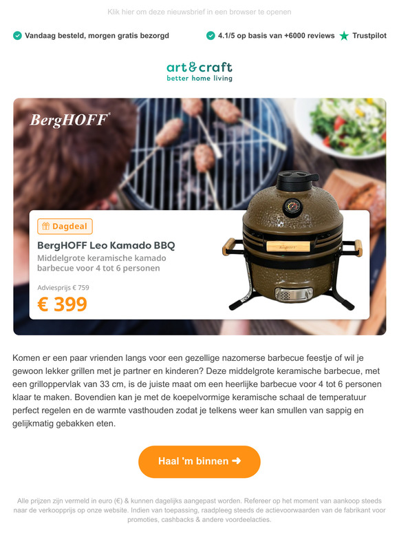 DAGDEAL: BergHOFF LEO Kamado BBQ 🥩