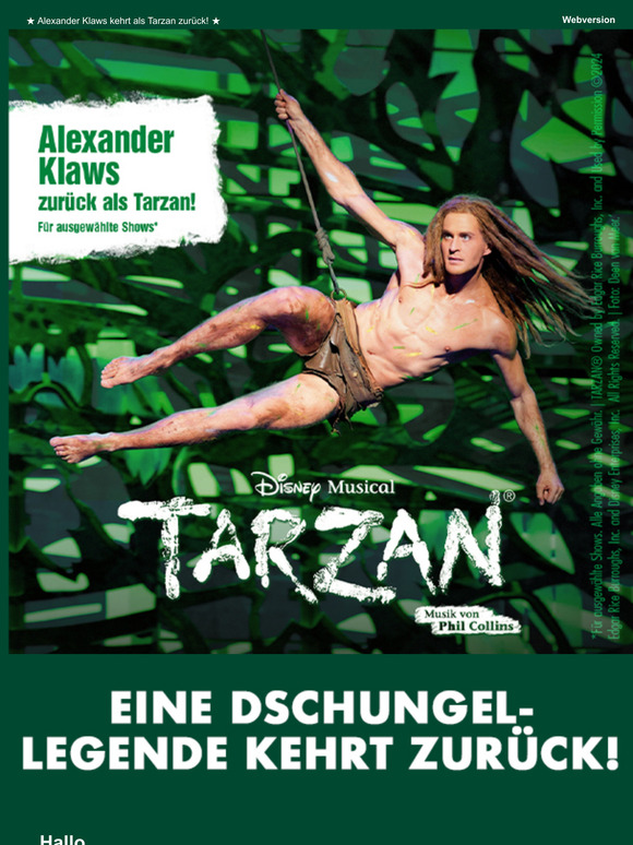 ★ Alexander Klaws kehrt als Tarzan zurück! ★