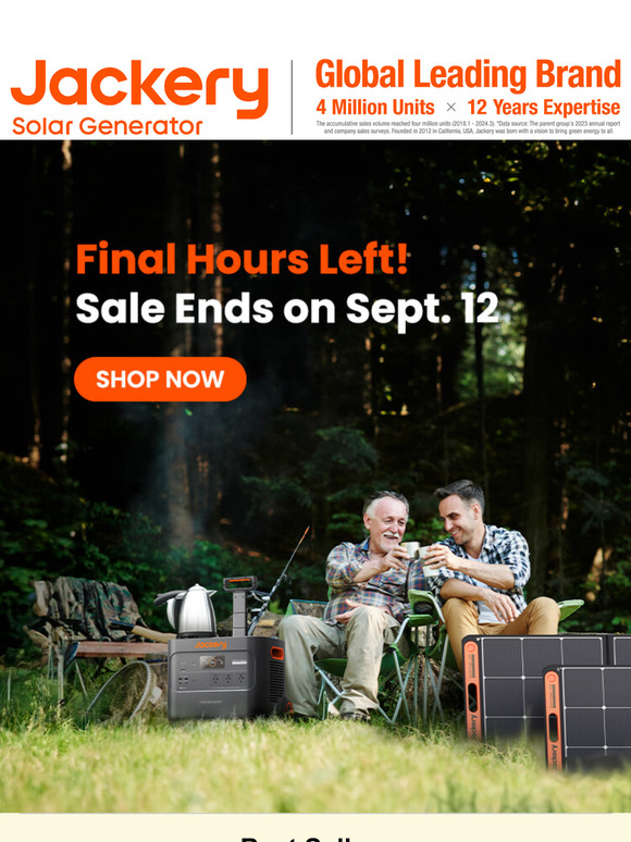 G'day, , Last Call for Your Jackery September Sales! 📢