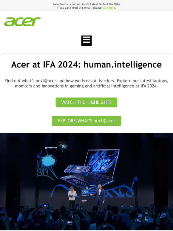 What's Next@Acer: Breaking AI Barrier at IFA 2024