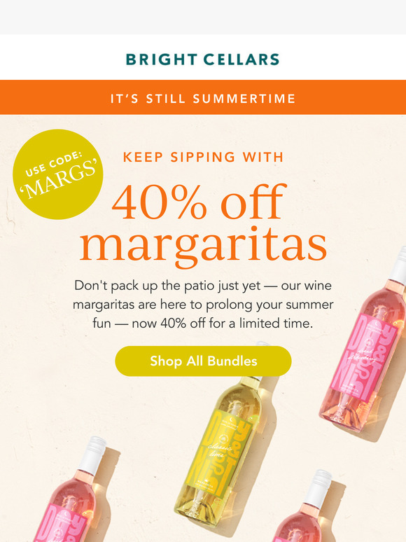40% off wine margaritas 🍋‍🟩🧂