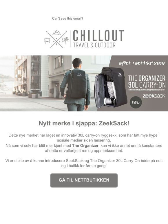 Nyhet i nettbutikken: ZeekSack! 🎒