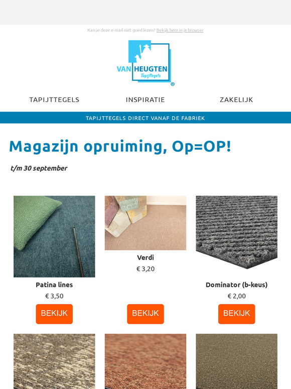 🚨 Magazijn Opruiming Tapijttegels, OP=OP