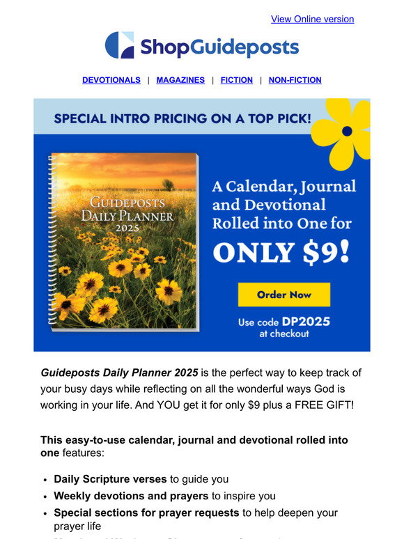 Guideposts What?? Only 9?! Order Your 2025 Daily Planner NOW!