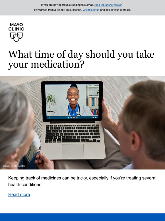 When should you take your medicine?