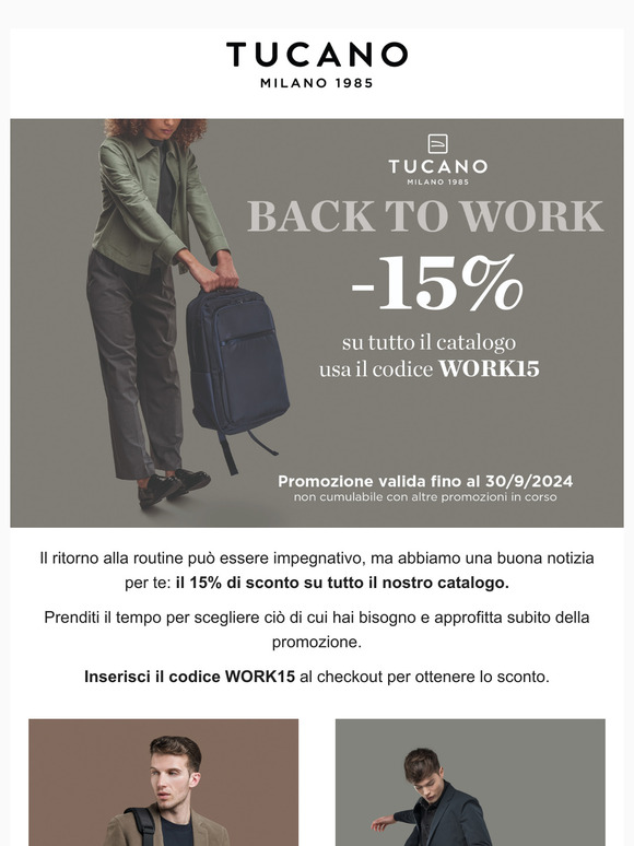 Back to Work, -15% con il codice WORK15