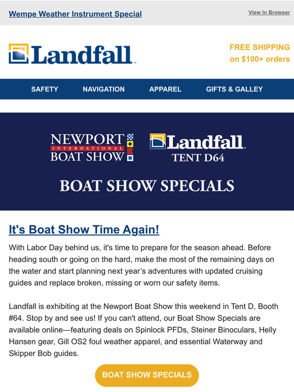 It's Boat Show Special Time @ Landfall