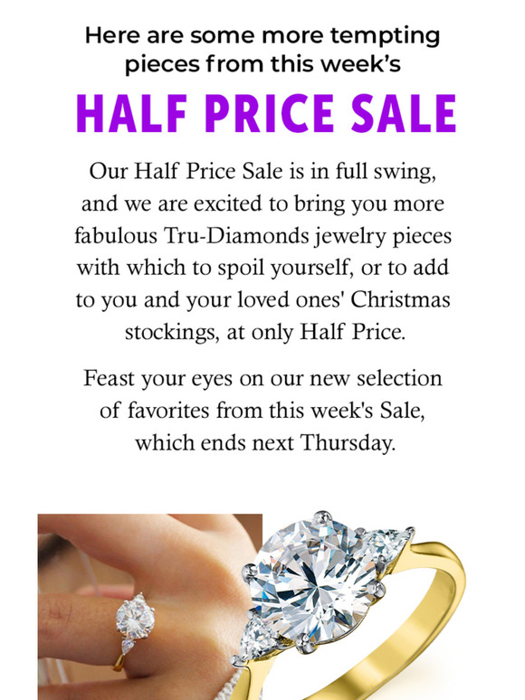 HALF PRICE SALE – Week 3 starts today!