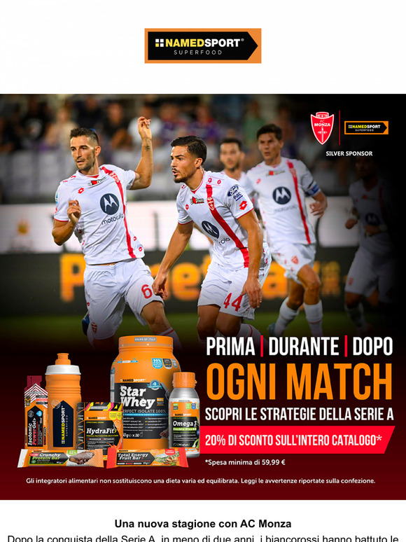 ⚽️ 20% di sconto per provare la strategia nutrizionale di AC Monza