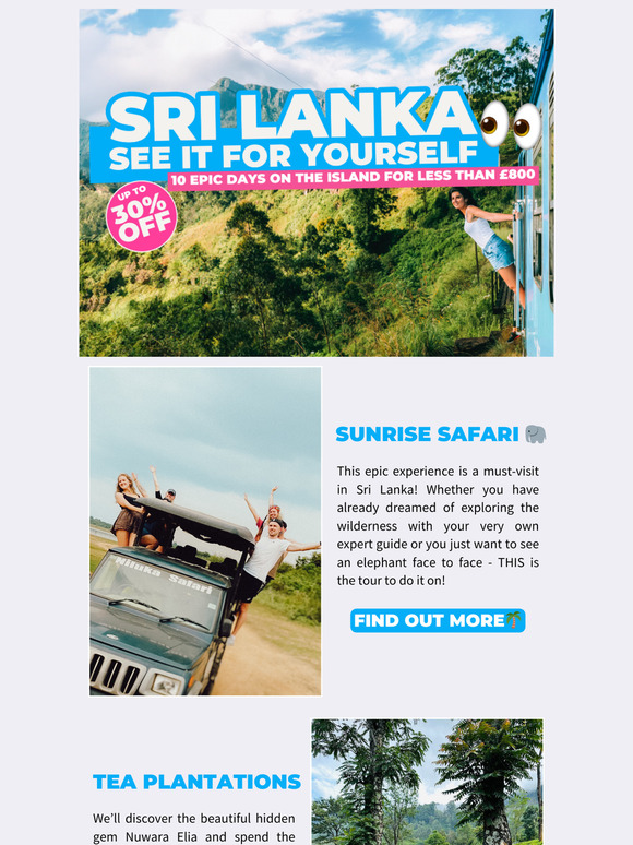 BOOKING CONFIRMED: SRI LANKA UNCOVERED