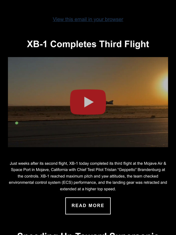 XB-1 Completes Third Flight