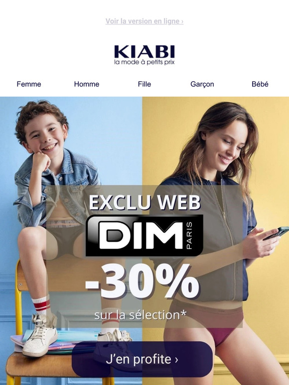 DIM: -30% sur une sélection