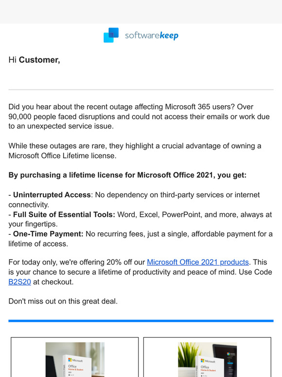 Stay Productive Without Interruptions – Get 20% Off Microsoft Office 2021!
