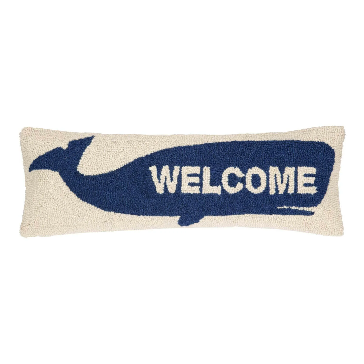 Image of Welcome Whale Hook Accent Pillow, 8" x 24"