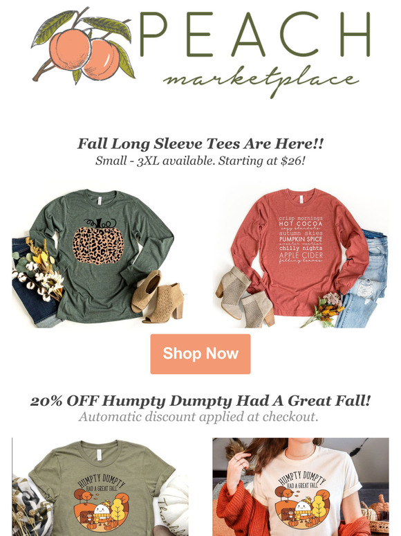 Long Sleeve Fall Tees Are Here! 🧡
