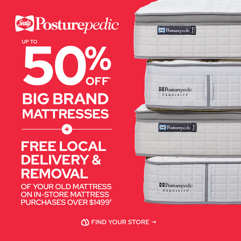 Up to 50% off big brand mattresses