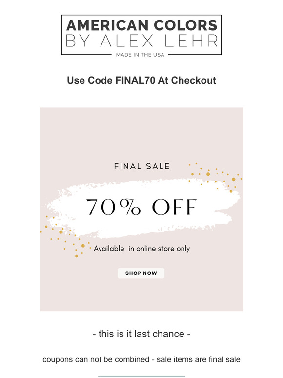 Private Sale 70% Off
