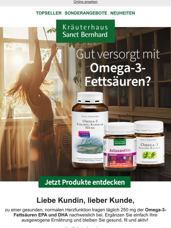 Gut versorgt mit Omega-3-Fettsäuren?