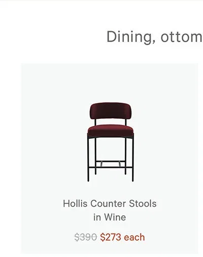 Hollis Counter Stools in Wine