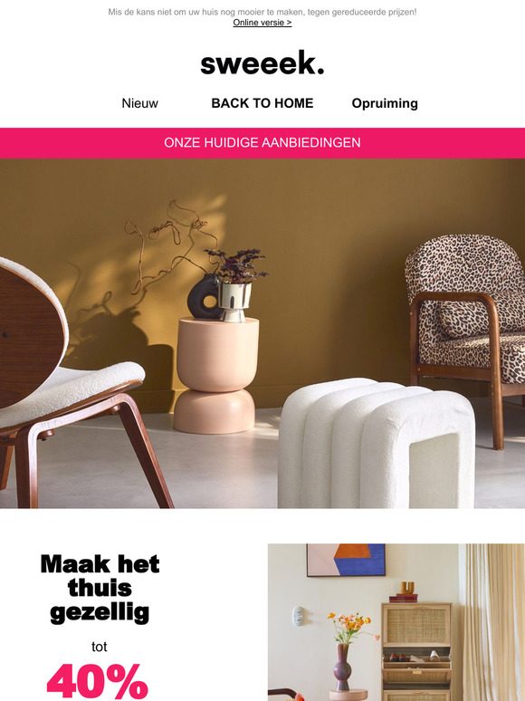 ⏳ LAATSTE UREN: tot 40% korting + 10% extra op het gehele interieur 🔥