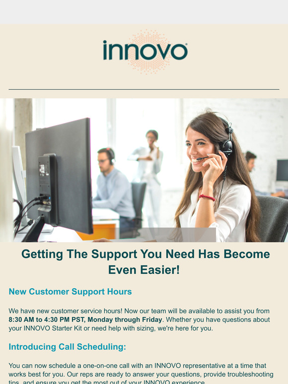New Customer Service Hours & Call Scheduling!
