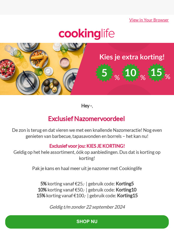 Laatste kans! Welke korting kies jij?