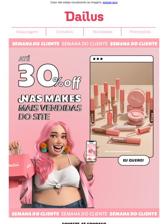 ﻿🔥 Até 30% OFF nas Makes Mais Vendidas da Dailus! Aproveite Agora!