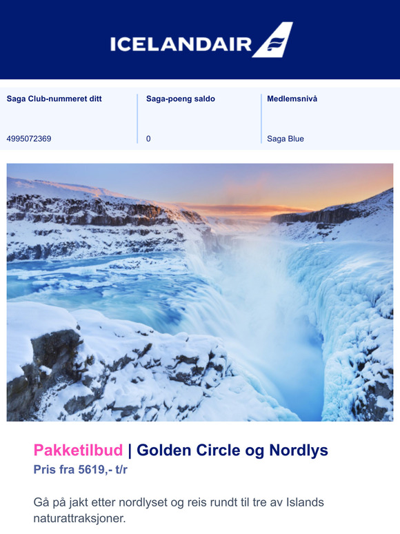 Pakketilbud | Golden Circle og Nordlys