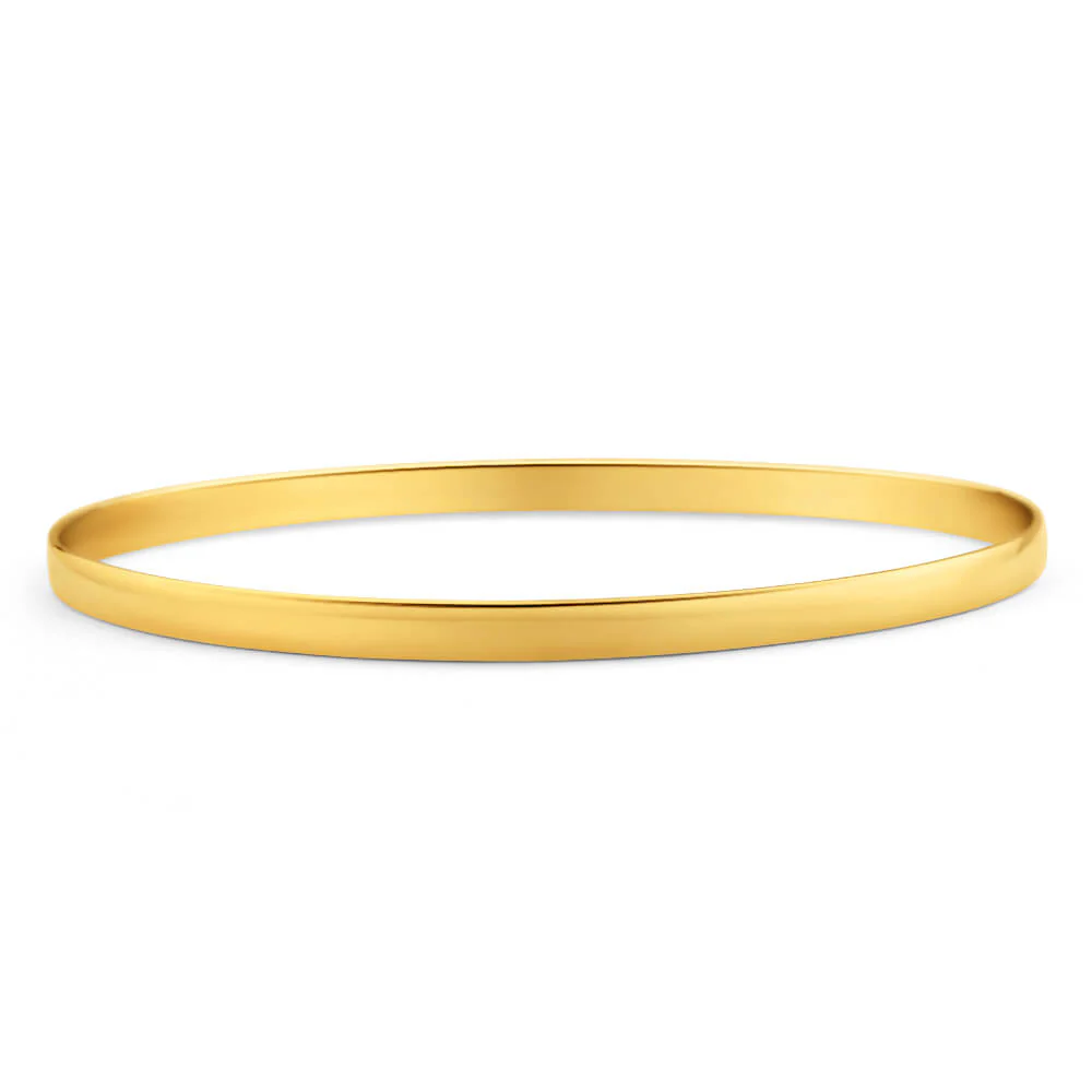 Image of 9ct Yellow Gold SOLID 4mm Bangle