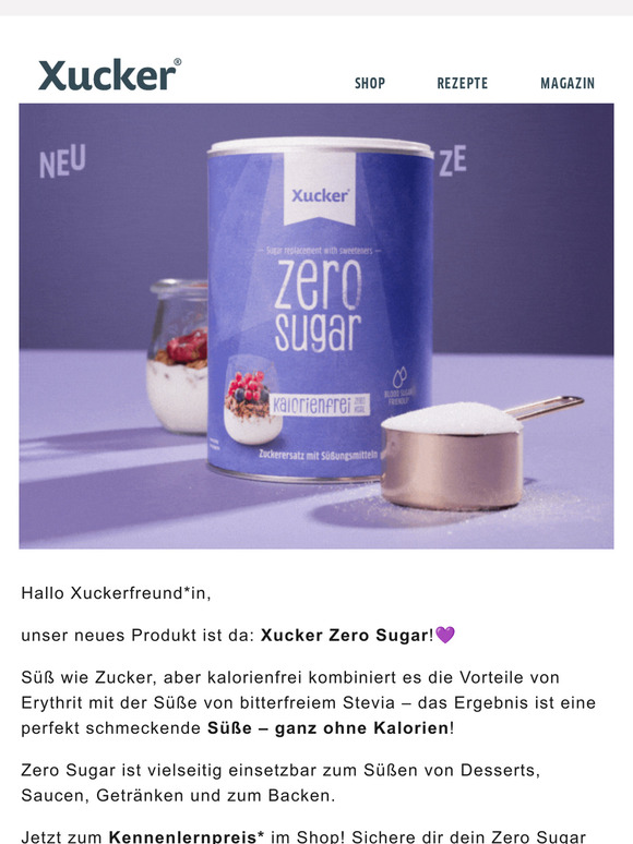 NEU: Entdecke Xucker Zero Sugar 💜