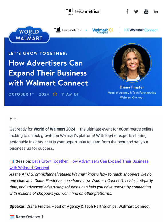 NEW Session Added with Walmart Connect! 📈