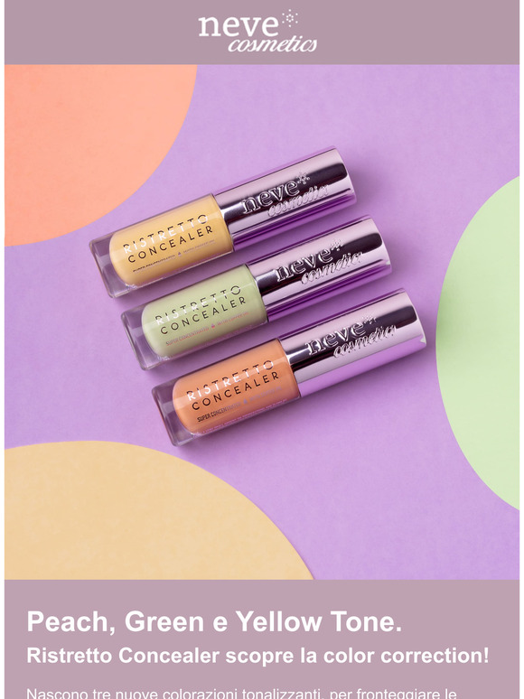 Peach, Green e Yellow Tone. Ristretto Concealer scopre la color correction!
