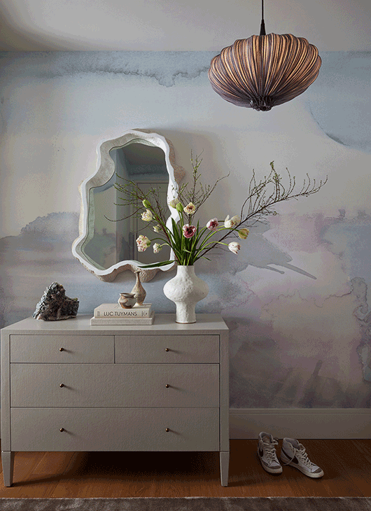 Lily's view wallpaper mural dusk