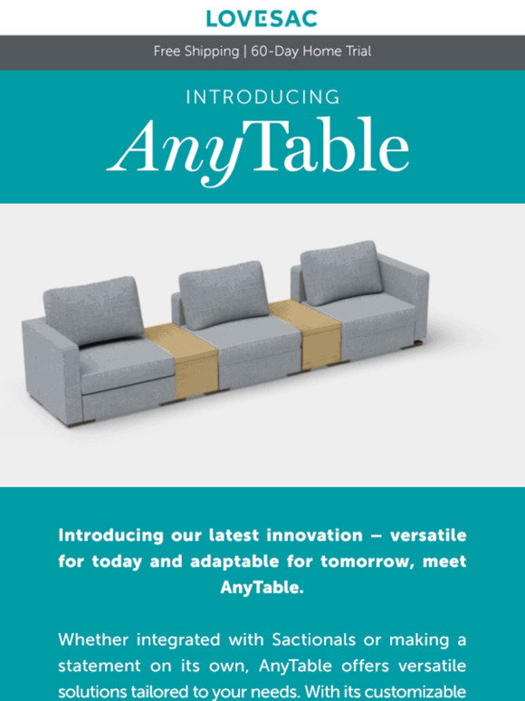 LoveSac: Meet the Table That Does It All. | Milled