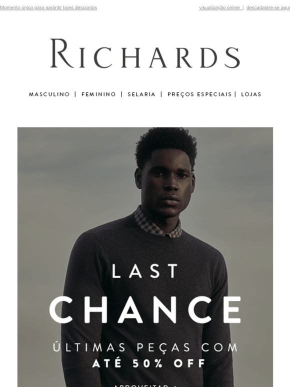 Last Chance: Até 50% OFF