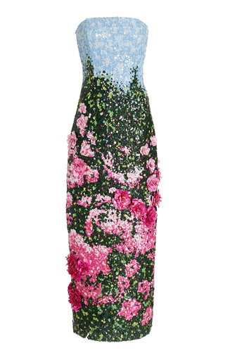 red formal dress midi RED Sleeveless 3D Flower Mikado Midi Dress