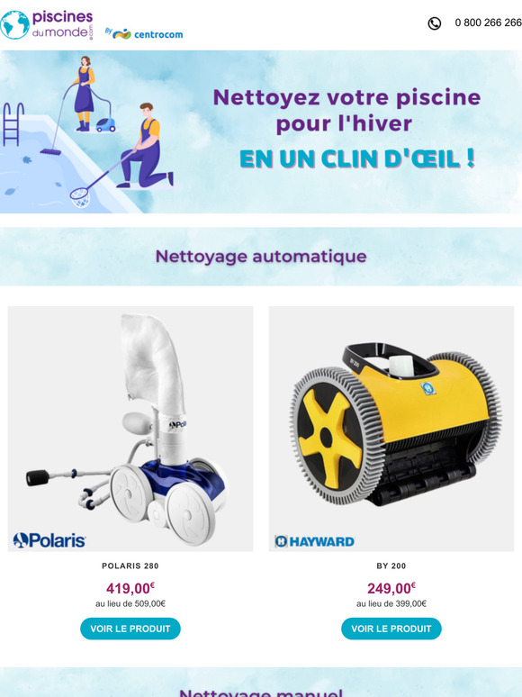 Nettoyez votre piscine pour l'hiver en un clin d'œil !