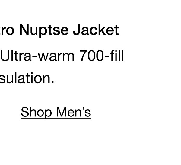 Khumbu 1996 Retro Nuptse Jacket. Oversized baffles. Ultra-warm 700-fill down insulation. Shop Men's