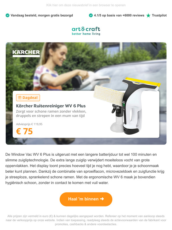 DAGDEAL: Kärcher Ruitenreiniger 🧼