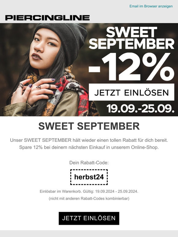 SWEET SEPTEMBER - 12% sparen!