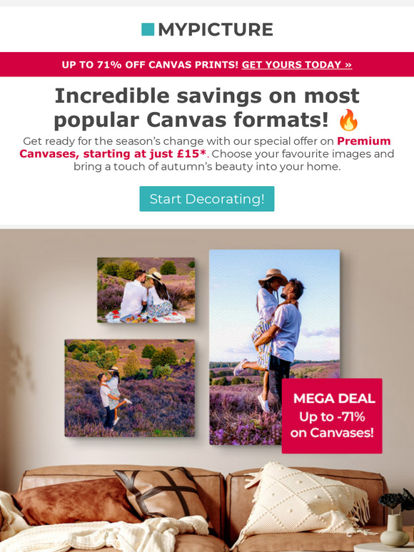 🖼️ Your perfect Canvas awaits: Up to 71% off just for you!